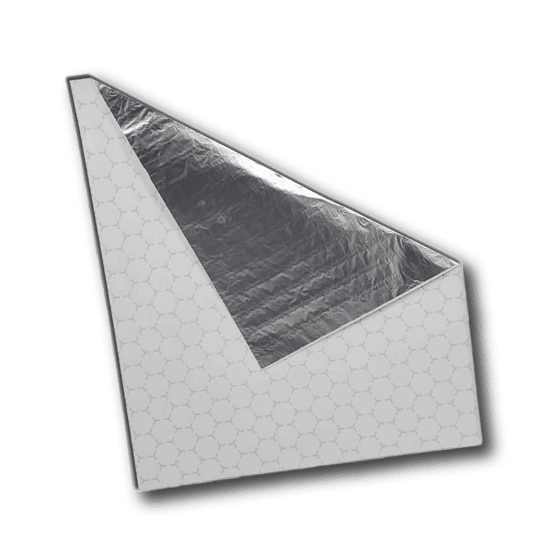 Feuilles d'aluminium isolées