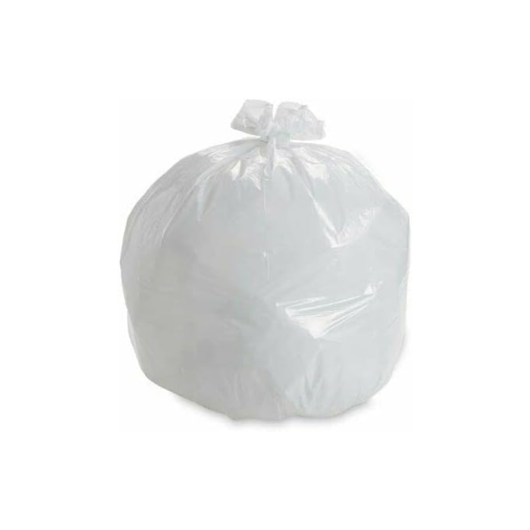 WHITE GARBAGE BAGS