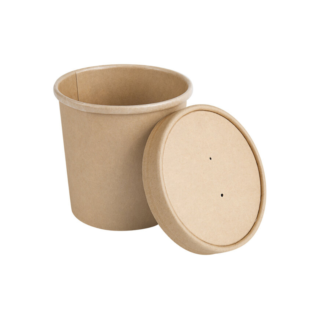 CONTENANT ROND EN PAPIER BRUN