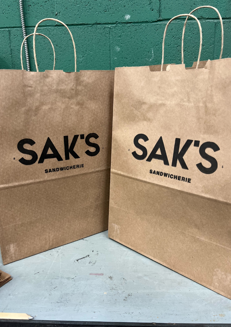 Private Labelled Kraft Paper Bag With Handles