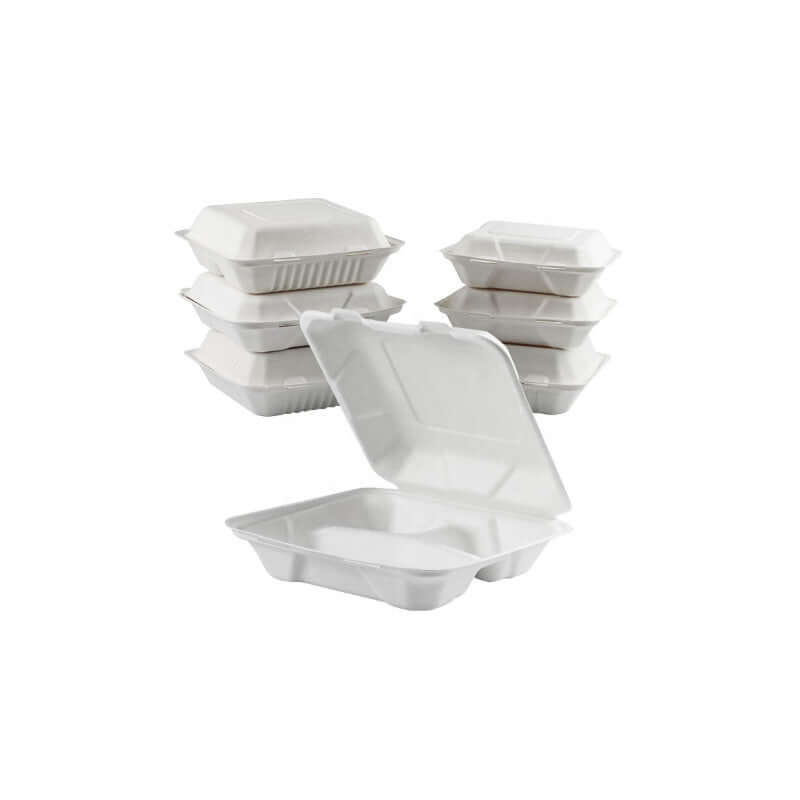Bagasse Hinged Takeout Container