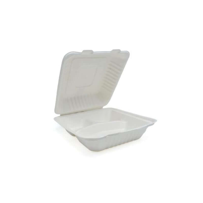 Bagasse Hinged Takeout Container