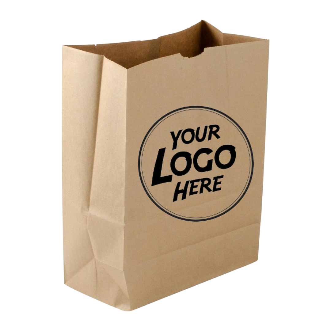 Private Labelled Kraft Paper Grocery Bag