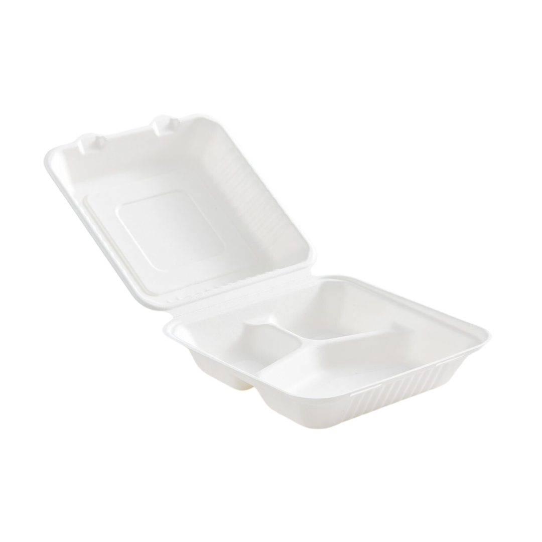 Bagasse Hinged Takeout Container